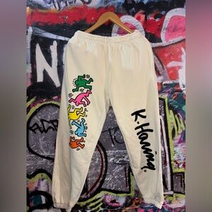 KEITH HARING Men’s Signature Lounge Pants-Medium